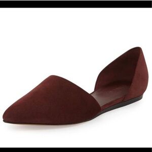 Vince. Nina Suede D'Orsay Flats Size 9.5
